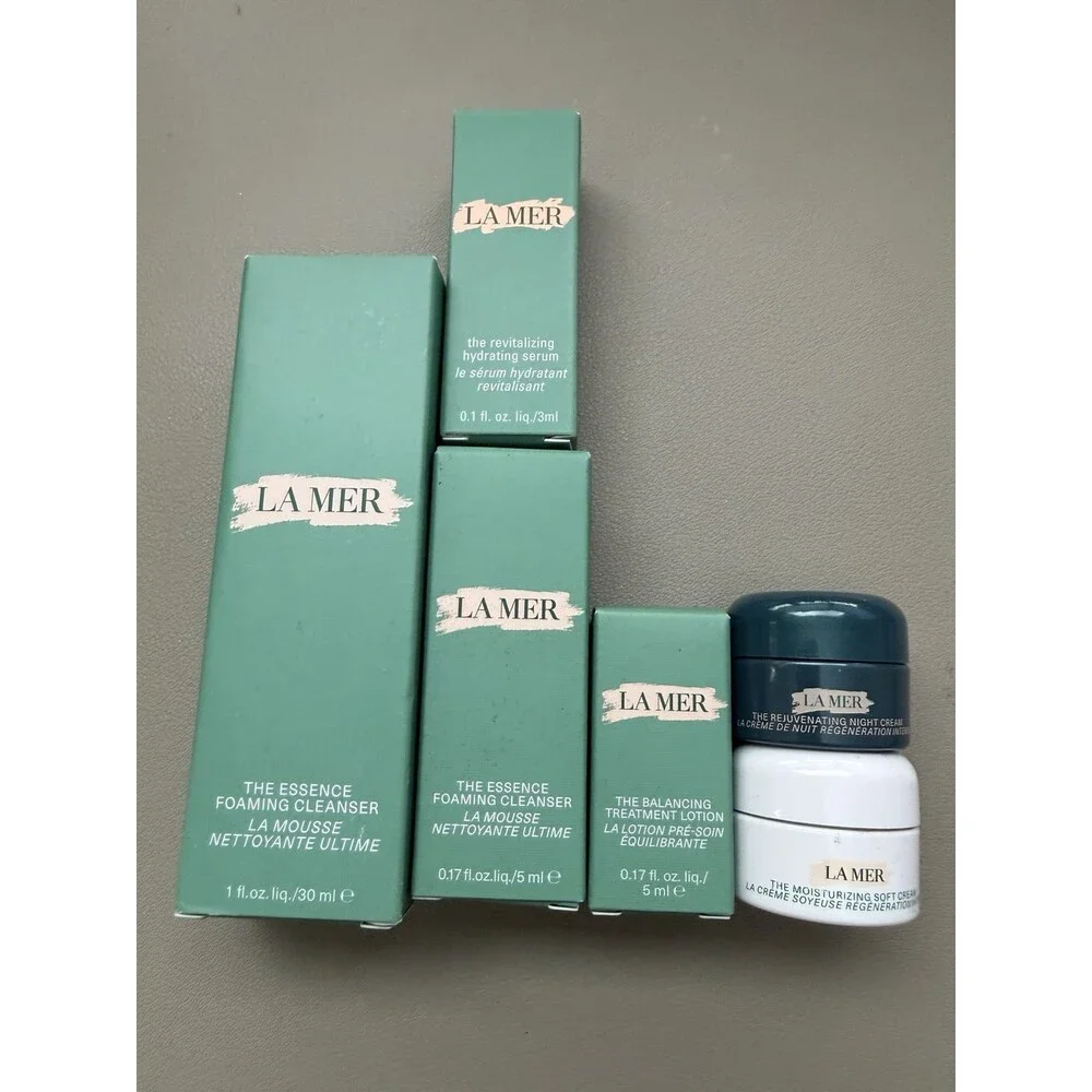 La Mer Travel Size Skin Care Set Cleanser Serum Treatment Lotion Soft Cream